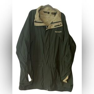 Timberland Weathergear Vintage Green Nylon Outdoor Utility Jacket workwear